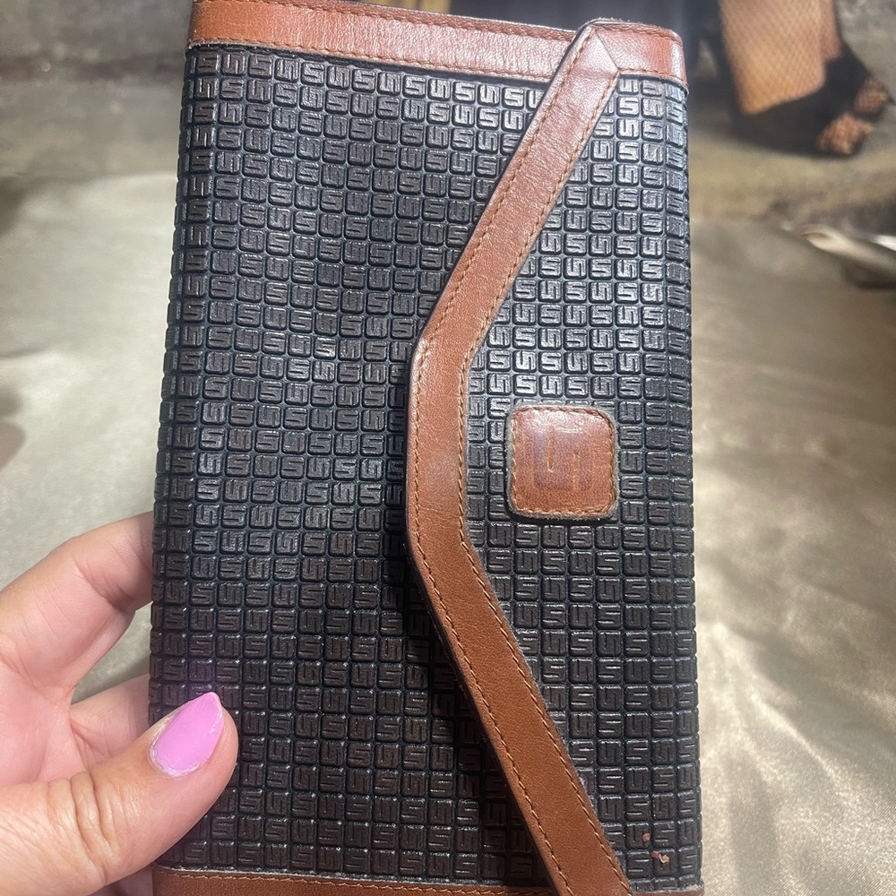 Black and Brown Textured Wallet
